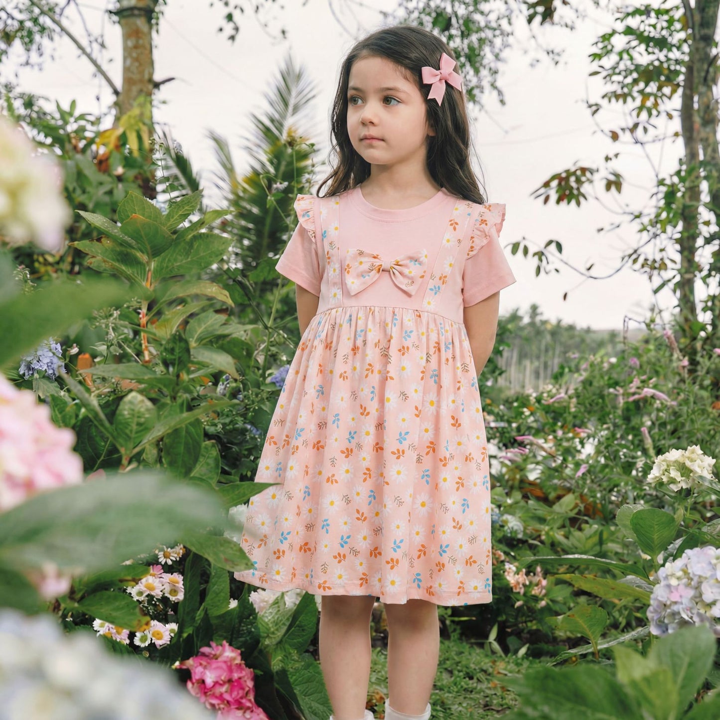 Style Girls' Dress with Bow Lace, Princess Dress