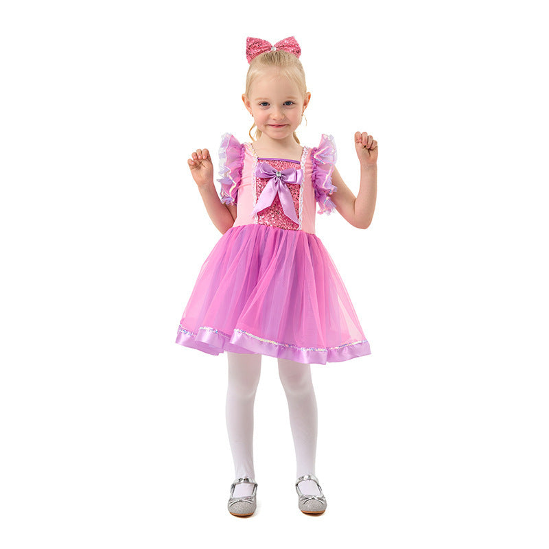 Cotton Ball Dress for Girls Princess Costume for Kindergarten PerformanceChildren's Party Dress