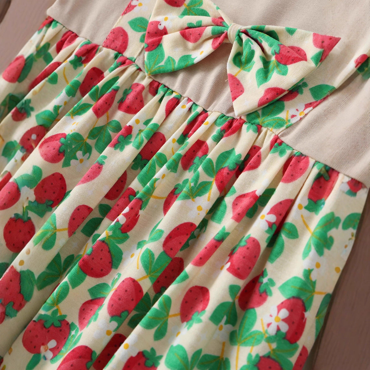 Old Girls' Butterfly Knot Long Sleeve Dress