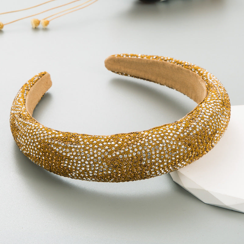 Hair Hoop Ins Style Light Luxury Water Drill Hoop Women's Jewelry
