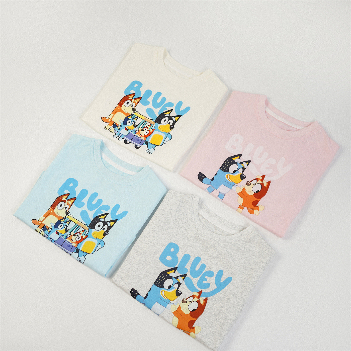 Cartoon printed girls' short sleeves