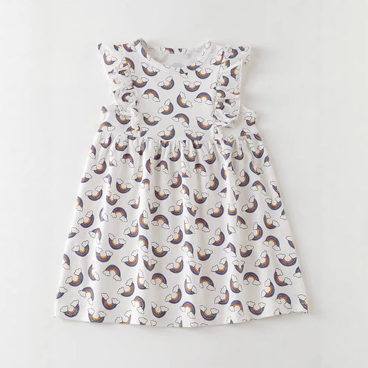 Girls' Dress Cartoon Lace Dress Princess Dress Round Neck