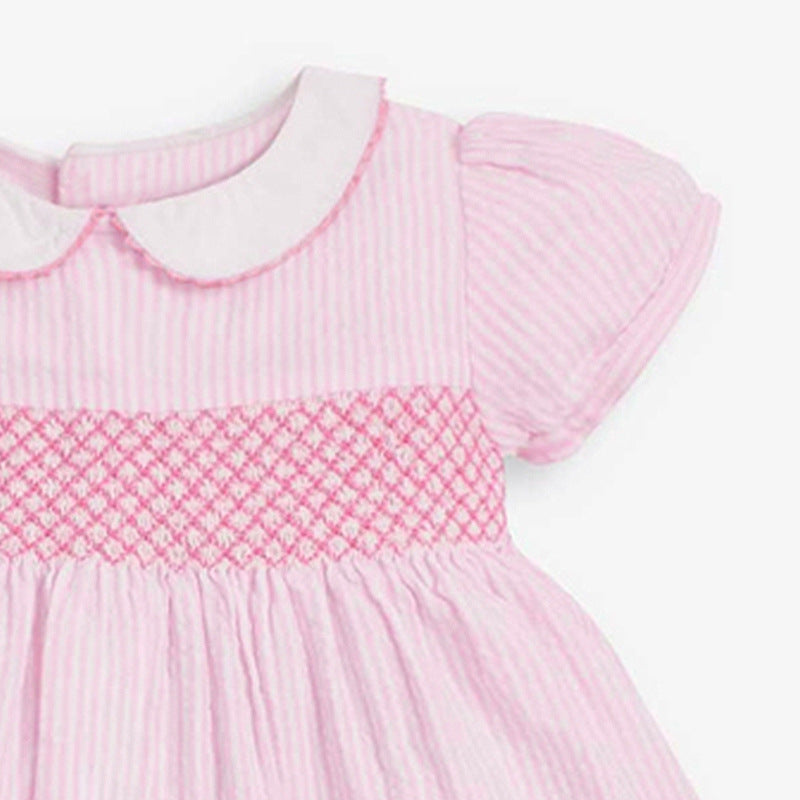 Girls' Dresses Children's Skirts Summer New Skirts Short Sleeves Girls Skirts
