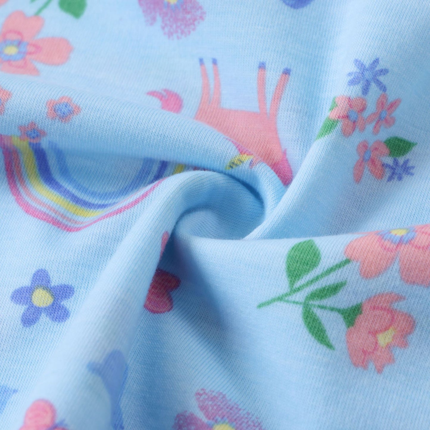 Cute Unicorn Print Long Sleeve Dress for Girls