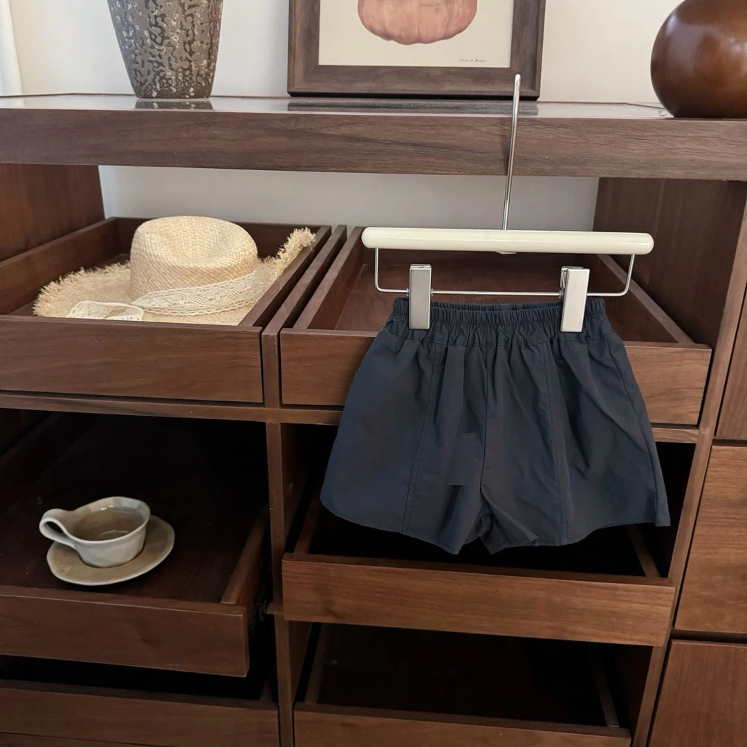 Cotton Lace Trim Sleeveless Top and Shorts Cheongsam Set for Girls