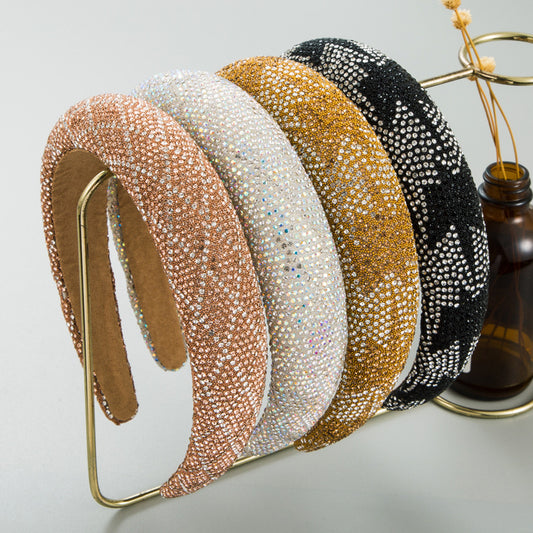 Hair Hoop Ins Style Light Luxury Water Drill Hoop Women's Jewelry