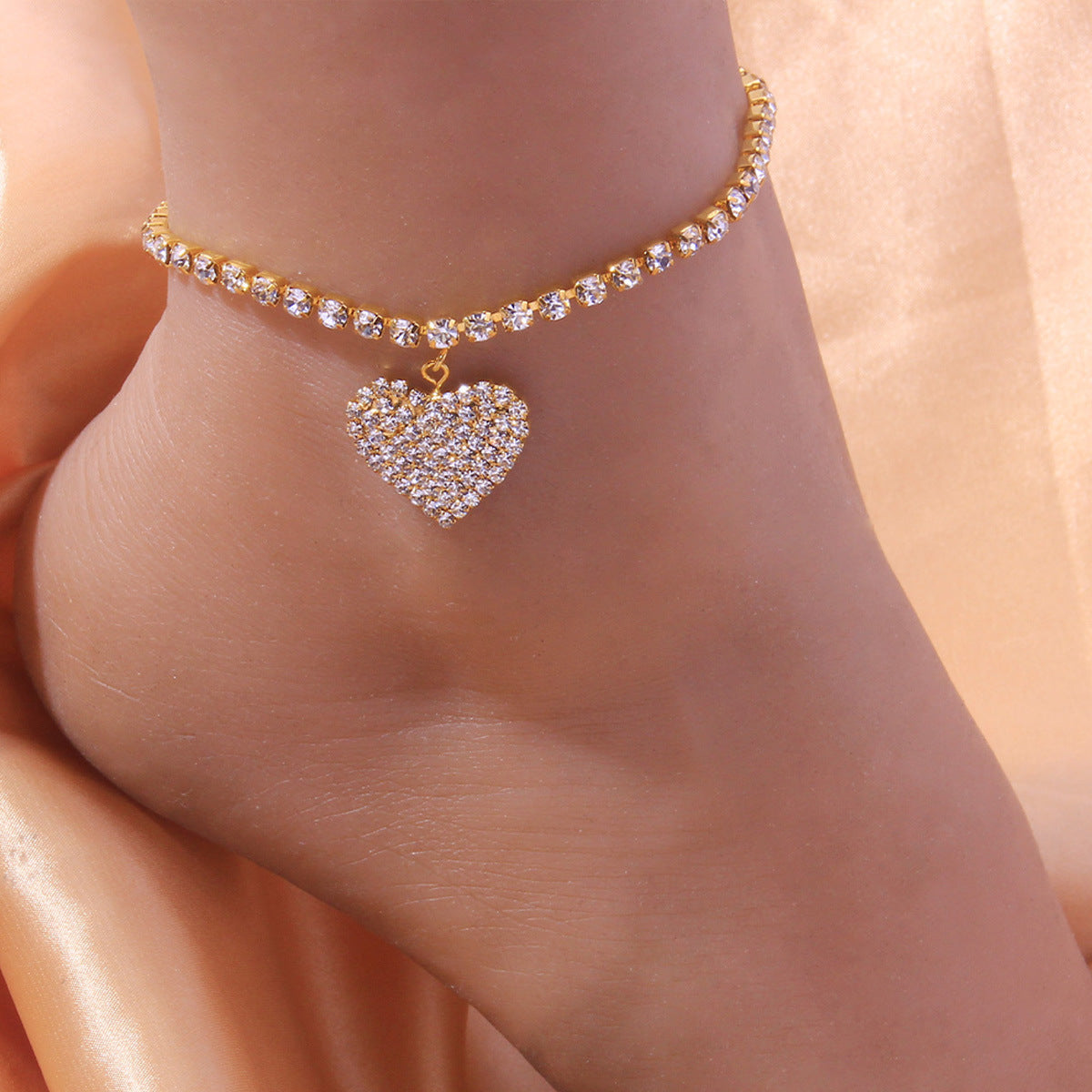 Heart-Shaped Anklet bracelet