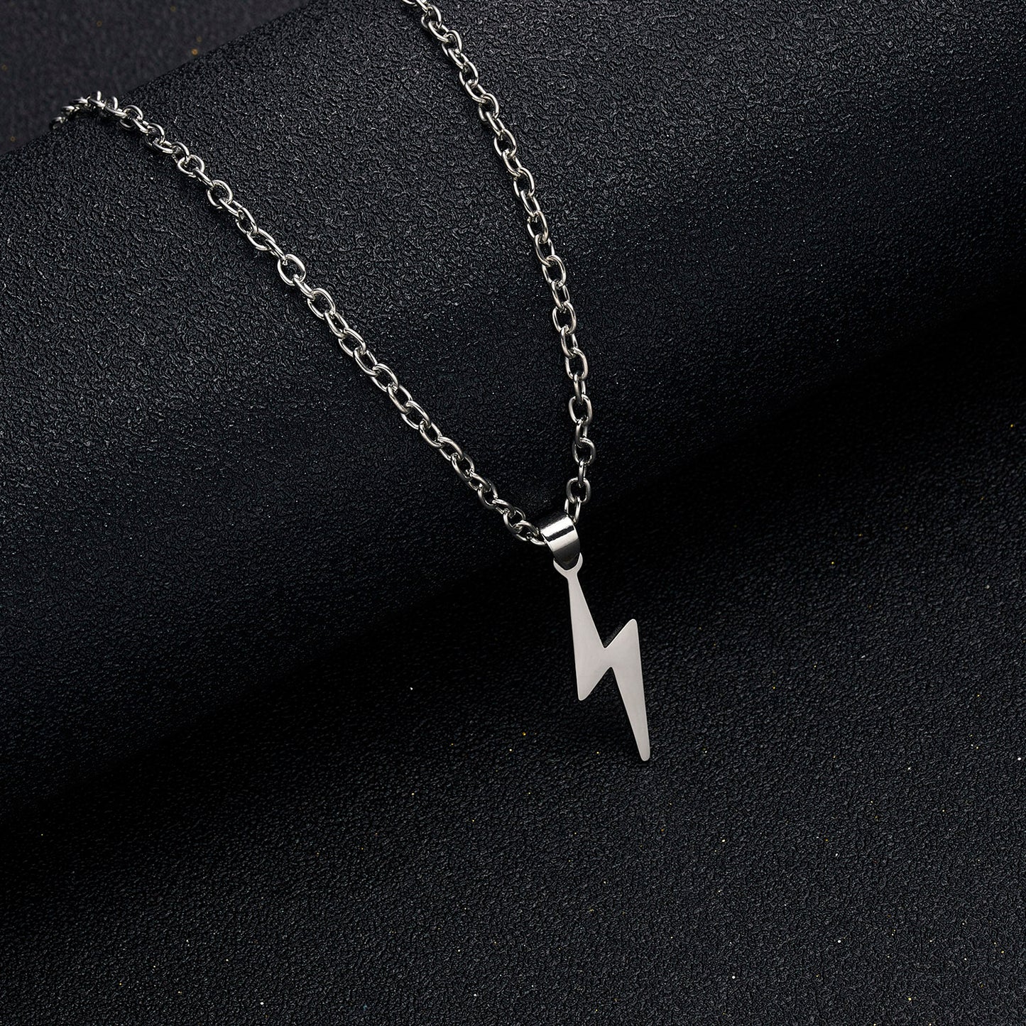 Long Chain Lightning Pendant for Women  or Men