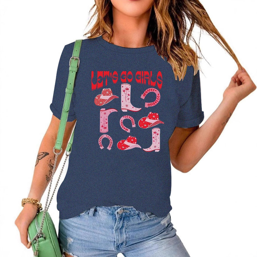 GIRLS pattern short sleeved shirt