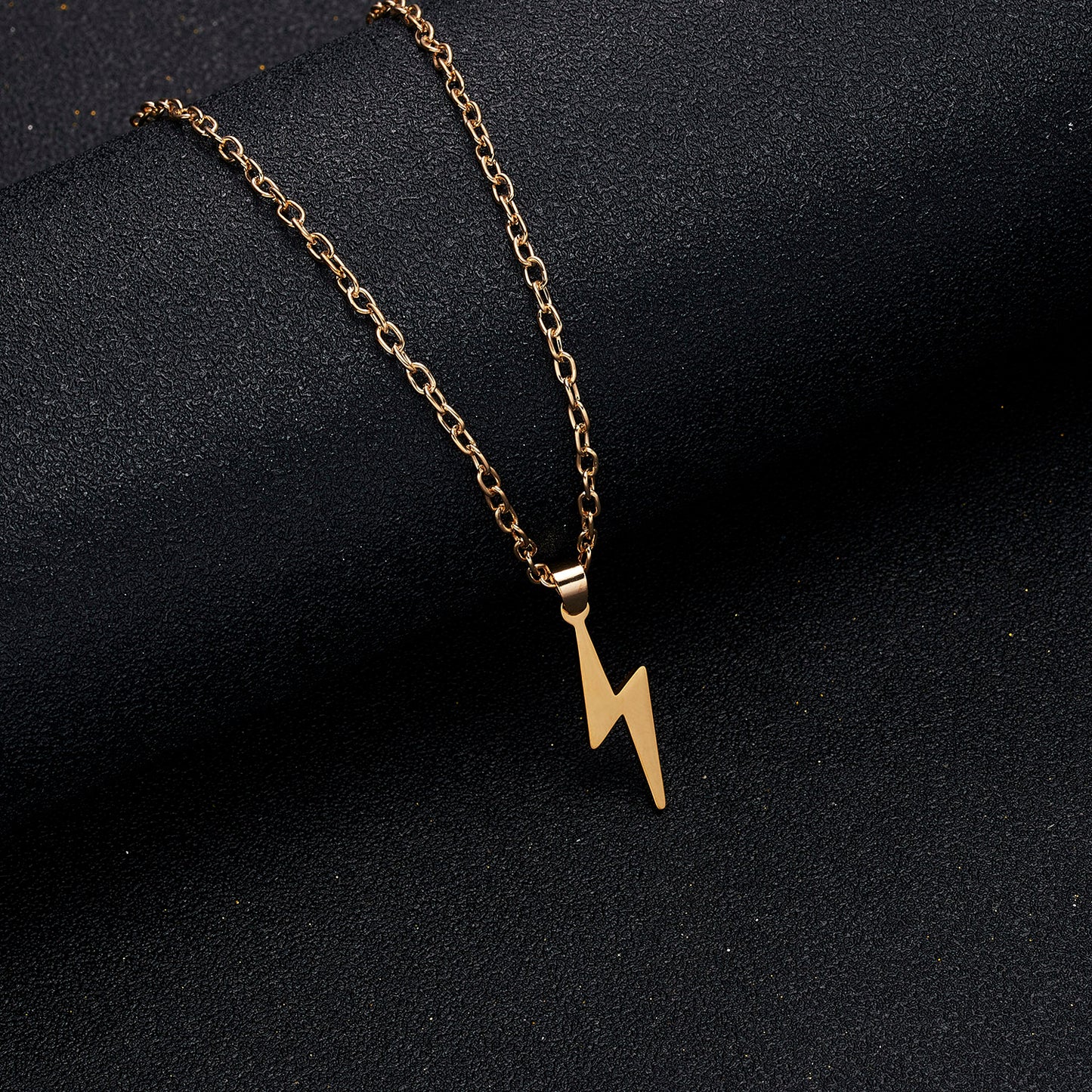 Long Chain Lightning Pendant for Women  or Men
