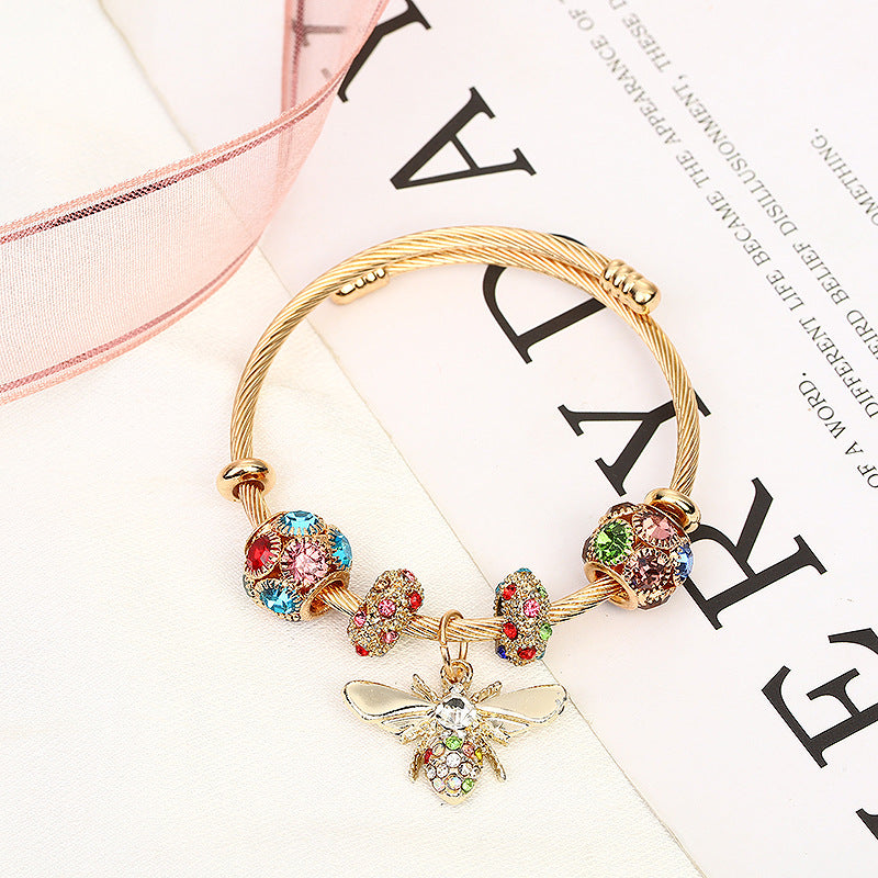 womens Sparkling Diamond Ball Bracelet