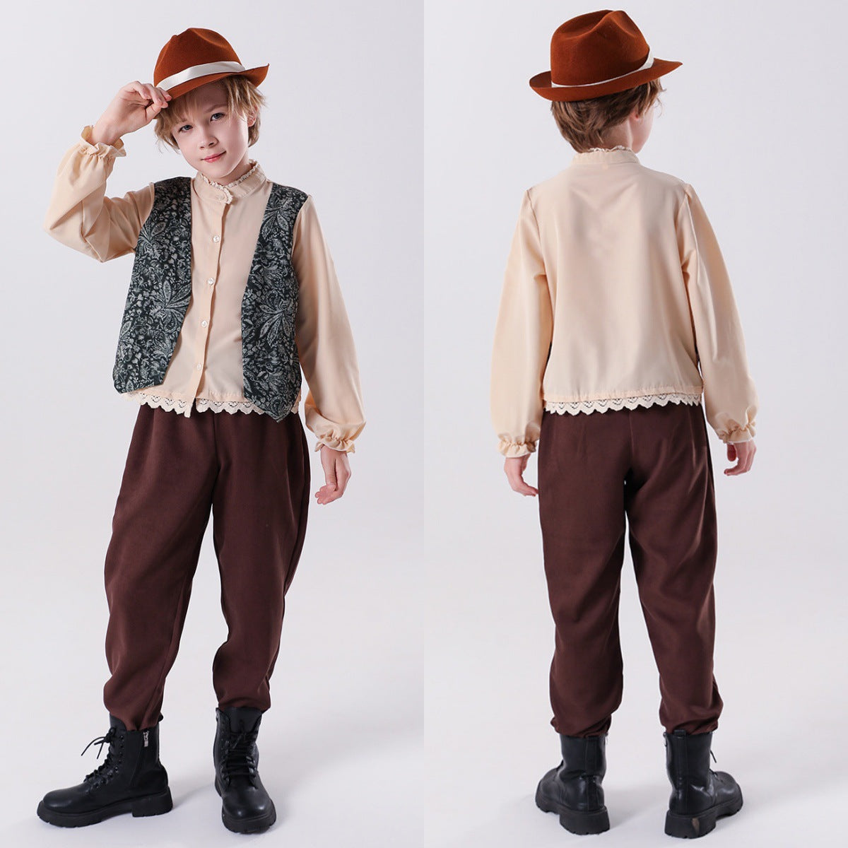 Halloween Children's Medieval  Costume Cosplay Outfit for Boys and Girls