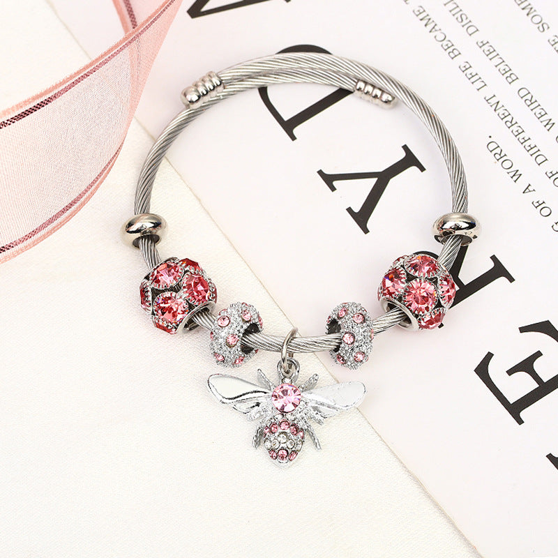 womens Sparkling Diamond Ball Bracelet