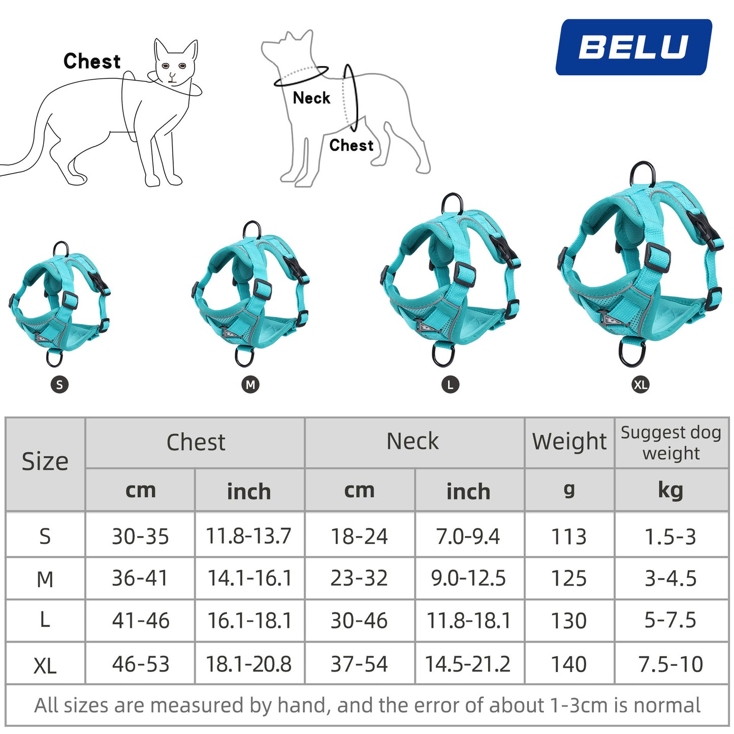 Reflective Cat Harness Vest Style Small Cat Breathable Reflective