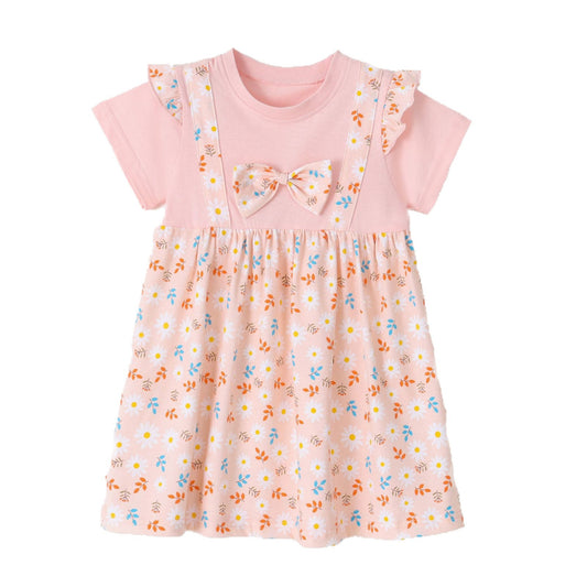 Style Girls' Dress with Bow Lace, Princess Dress