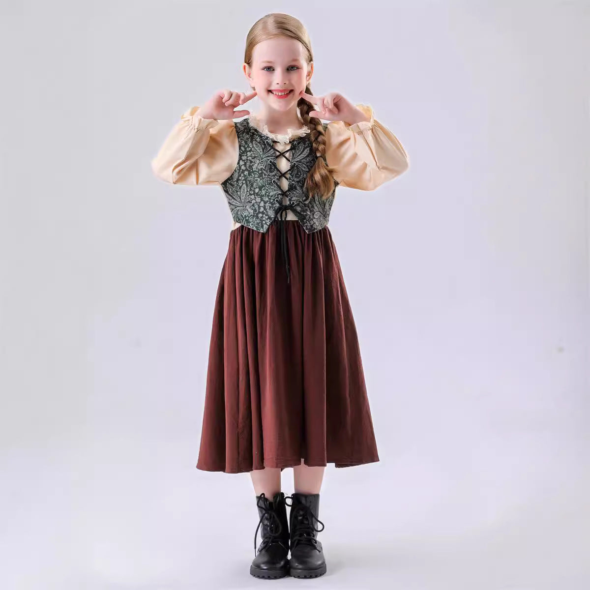 Halloween Children's Medieval  Costume Cosplay Outfit for Boys and Girls