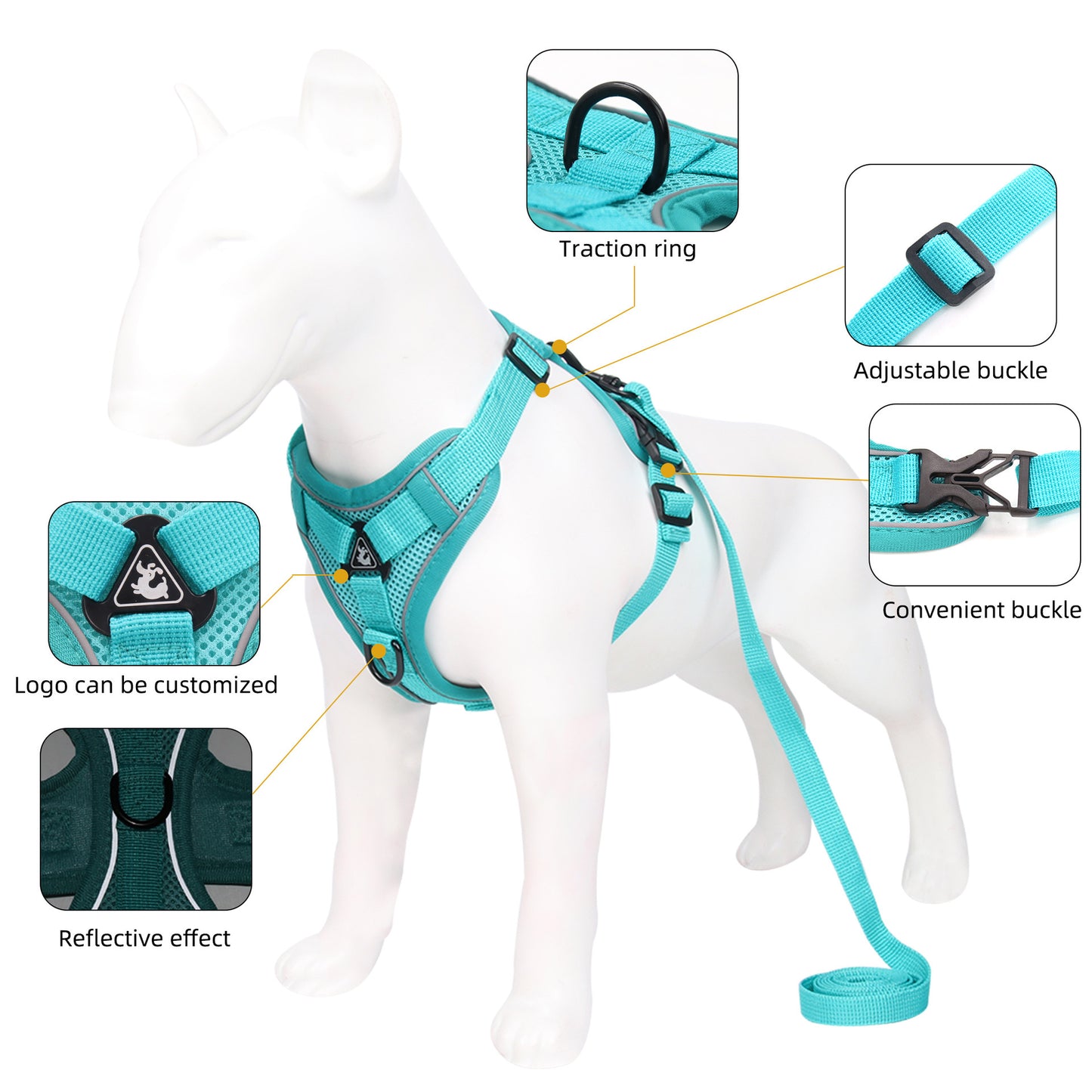 Reflective Cat Harness Vest Style Small Cat Breathable Reflective