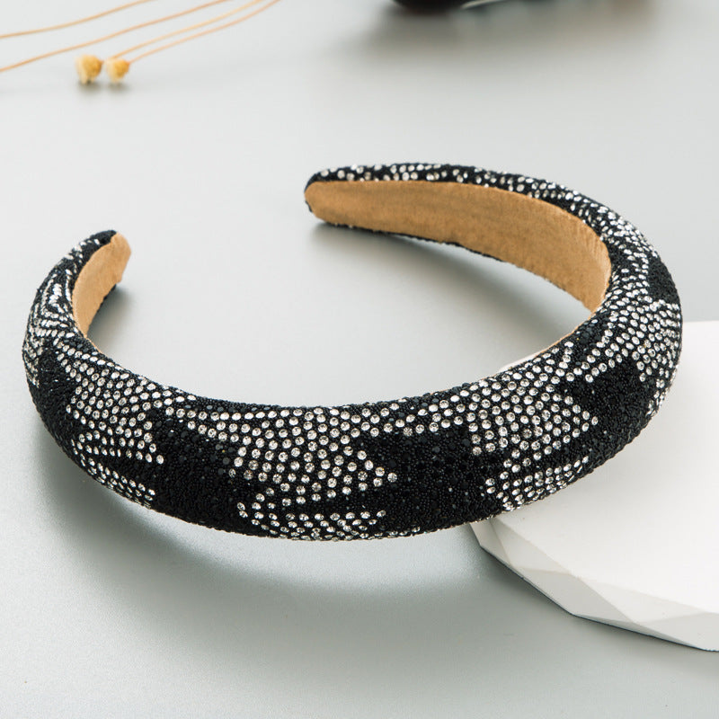 Hair Hoop Ins Style Light Luxury Water Drill Hoop Women's Jewelry