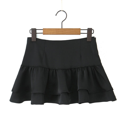 Pleated Skirt with Ruffle Hem for Girls' Summer