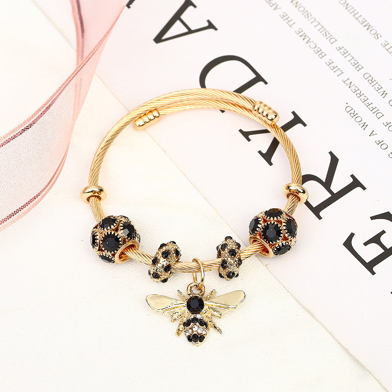 womens Sparkling Diamond Ball Bracelet