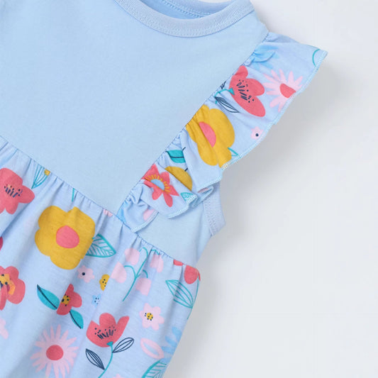Cartoon Lace Sleeveless Round Neck Princess Dress for Girls