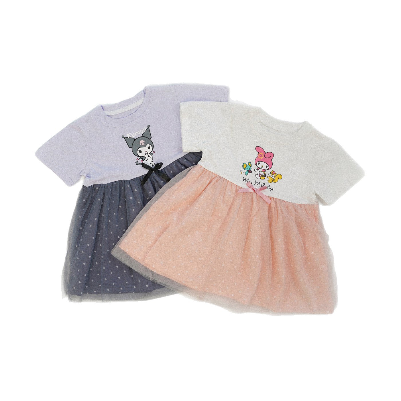 Polka dot gauze dress for girls