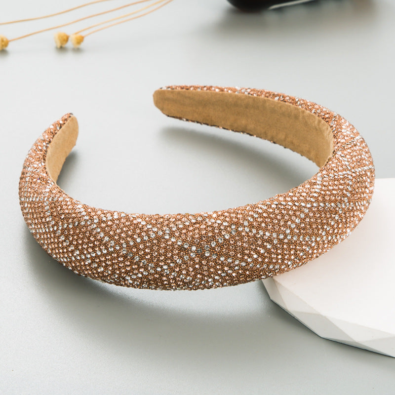 Hair Hoop Ins Style Light Luxury Water Drill Hoop Women's Jewelry