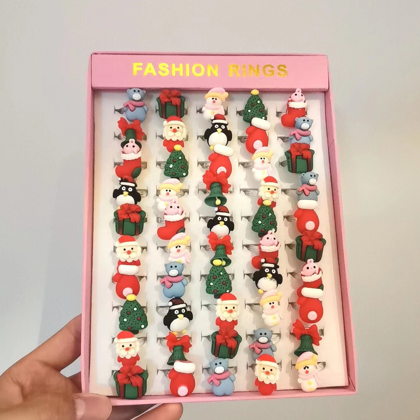 Children's Ring Jewelry Set Korean Cartoon Toy Ring Lovely Princess Girl Gift Resin Ring