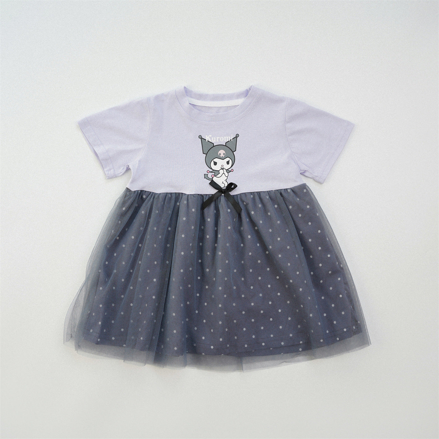 Polka dot gauze dress for girls