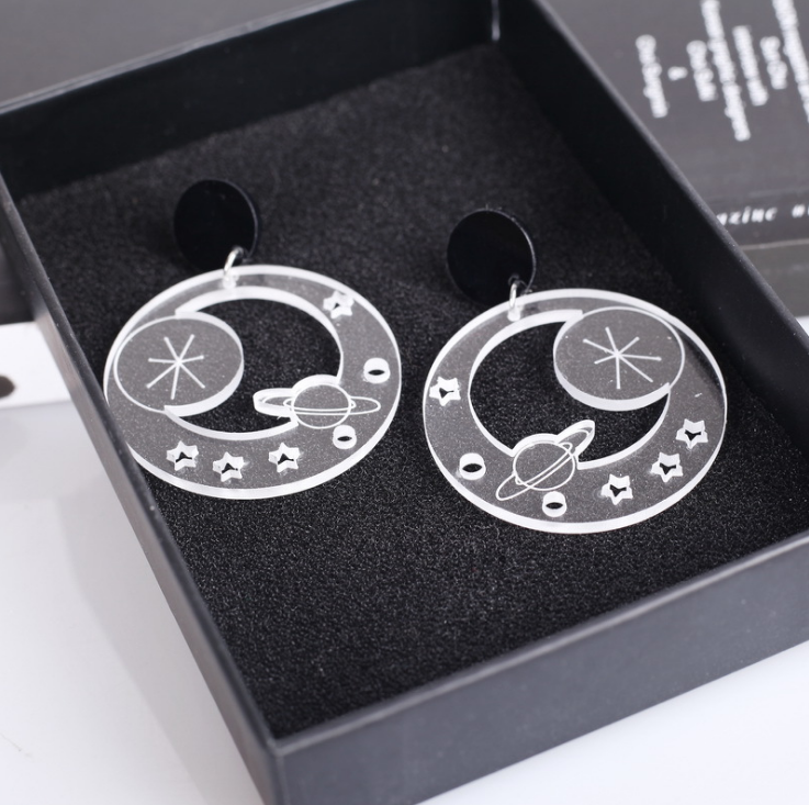Saturn Earrings for Womens