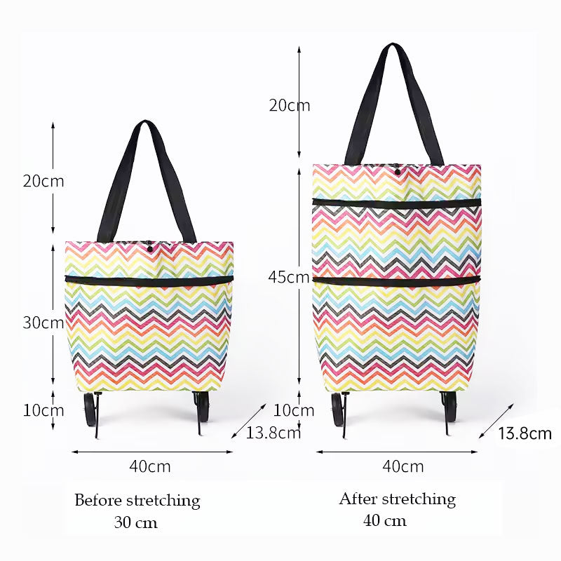 Portable Foldable Shopping Cart with Wheels