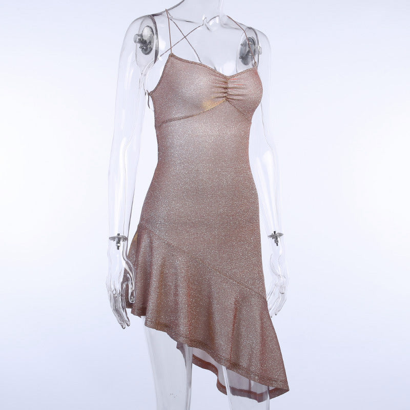 Halter Strap Womens Bright Dress