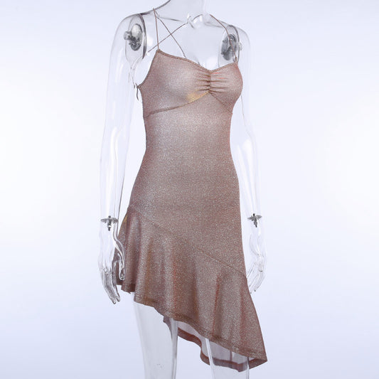 Halter Strap Womens Bright Dress