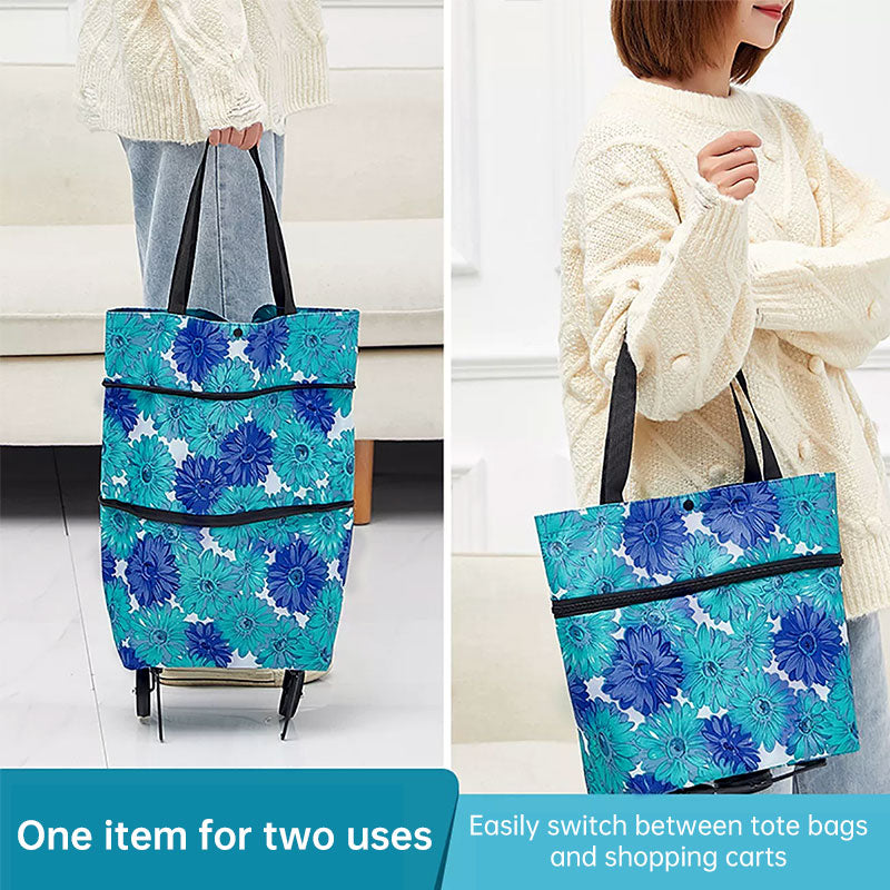 Portable Foldable Shopping Cart with Wheels
