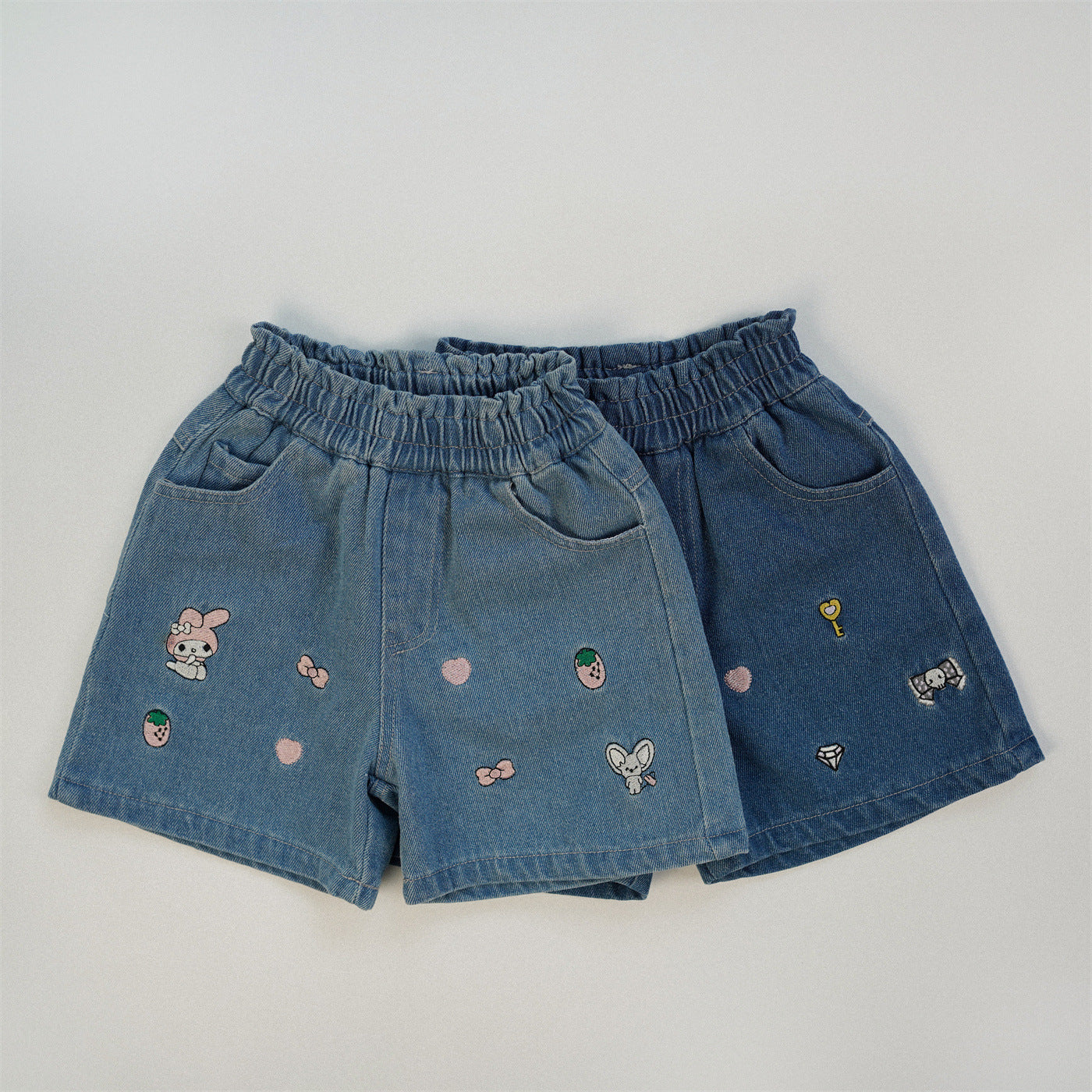 Girls' denim shorts