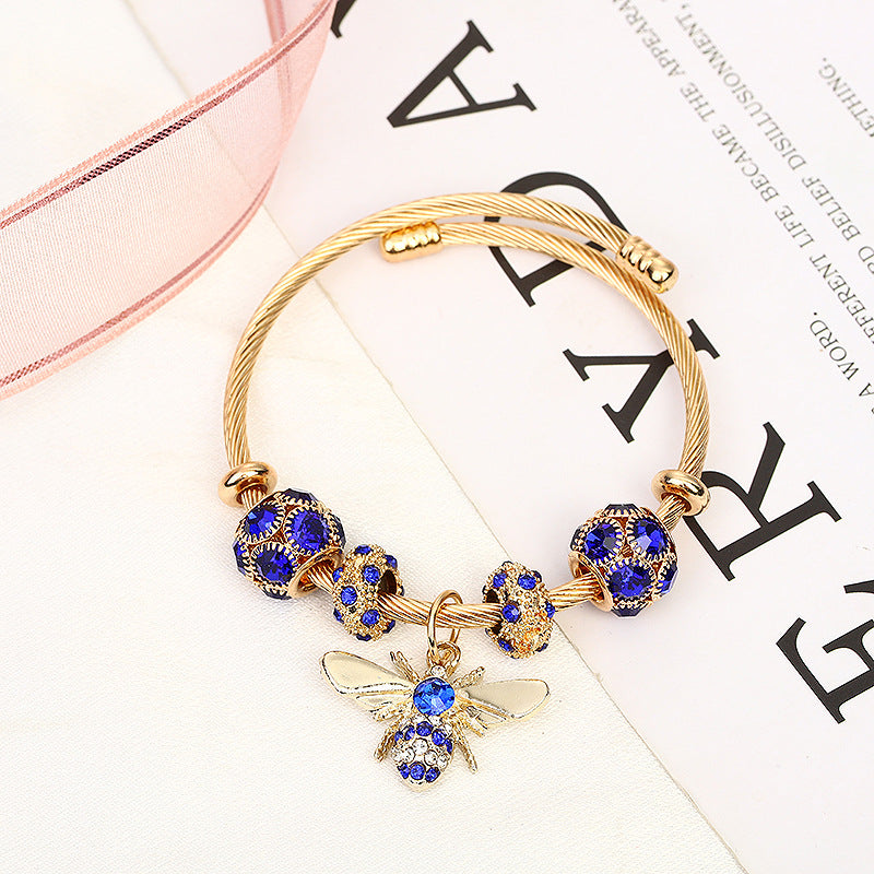 womens Sparkling Diamond Ball Bracelet