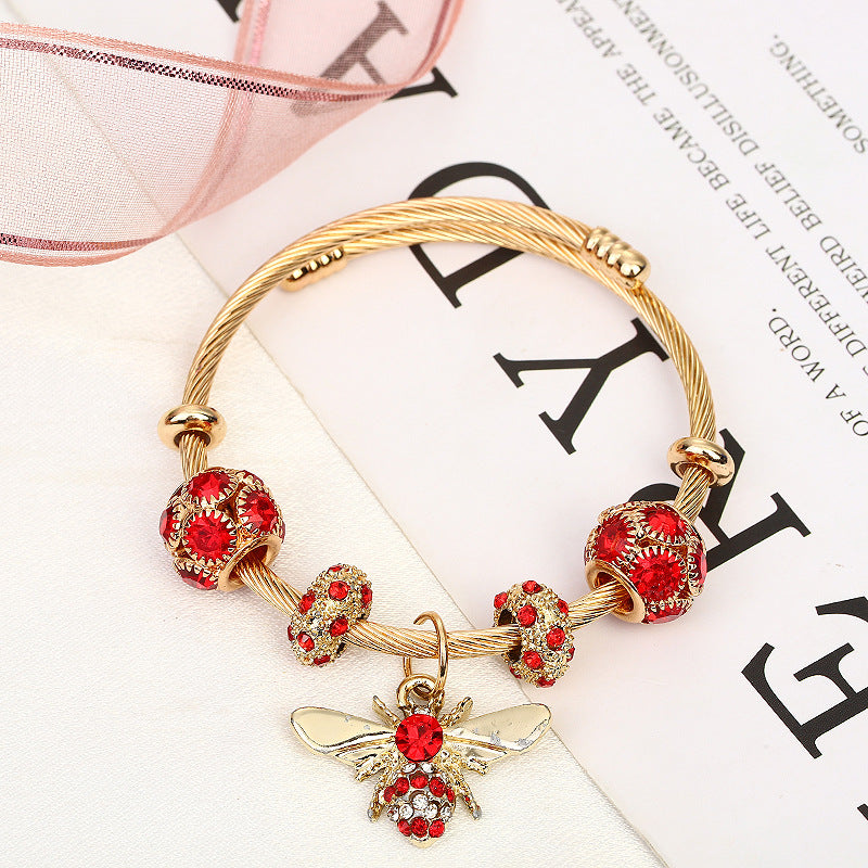 womens Sparkling Diamond Ball Bracelet
