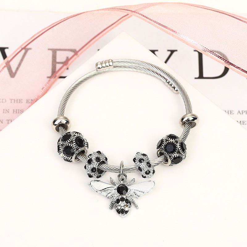 womens Sparkling Diamond Ball Bracelet