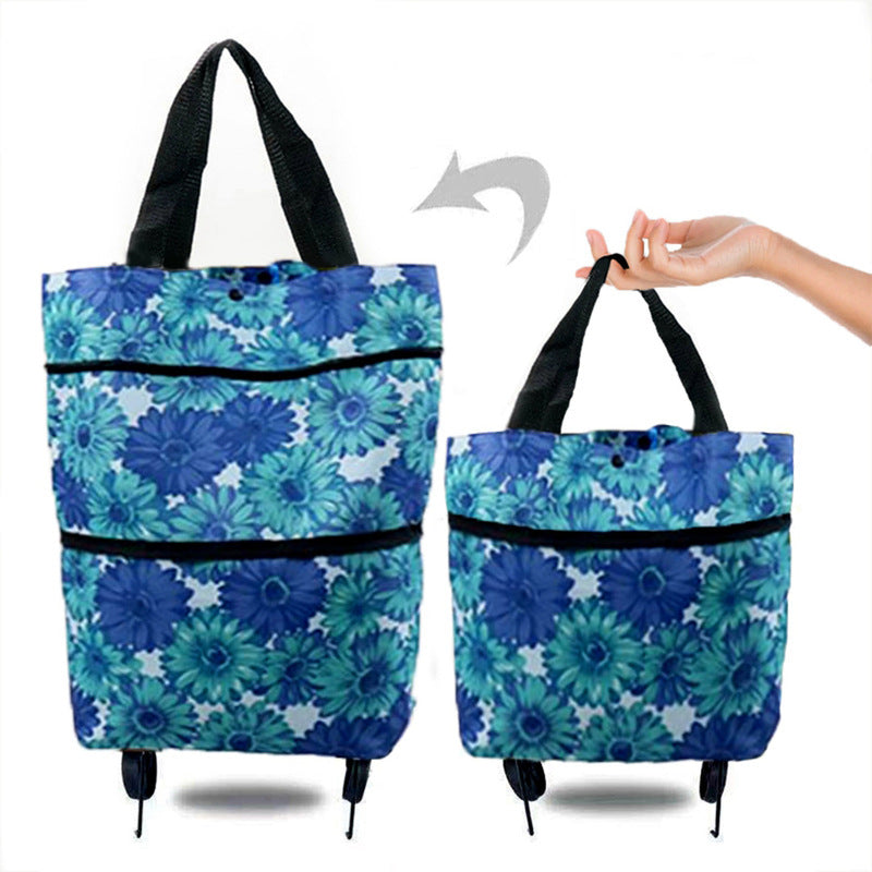 Portable Foldable Shopping Cart with Wheels