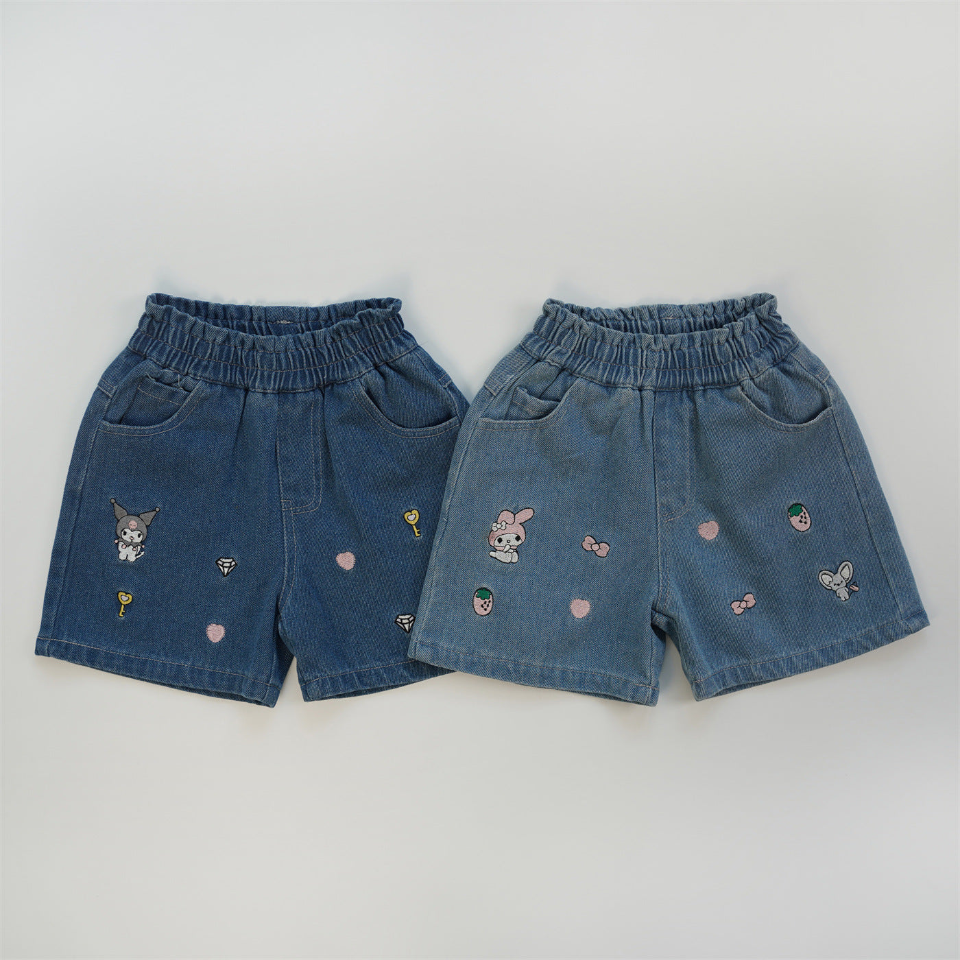 Girls' denim shorts