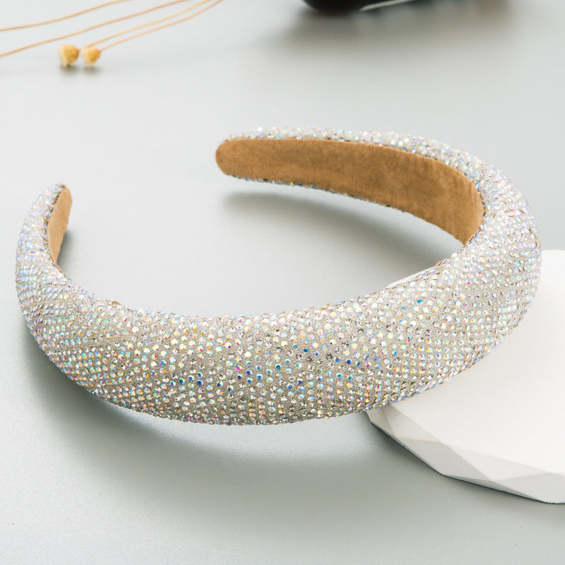 Hair Hoop Ins Style Light Luxury Water Drill Hoop Women's Jewelry