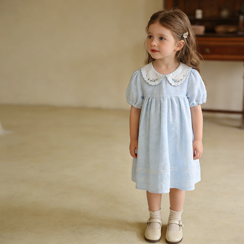 Children's stylish embroidered princess dress for girls