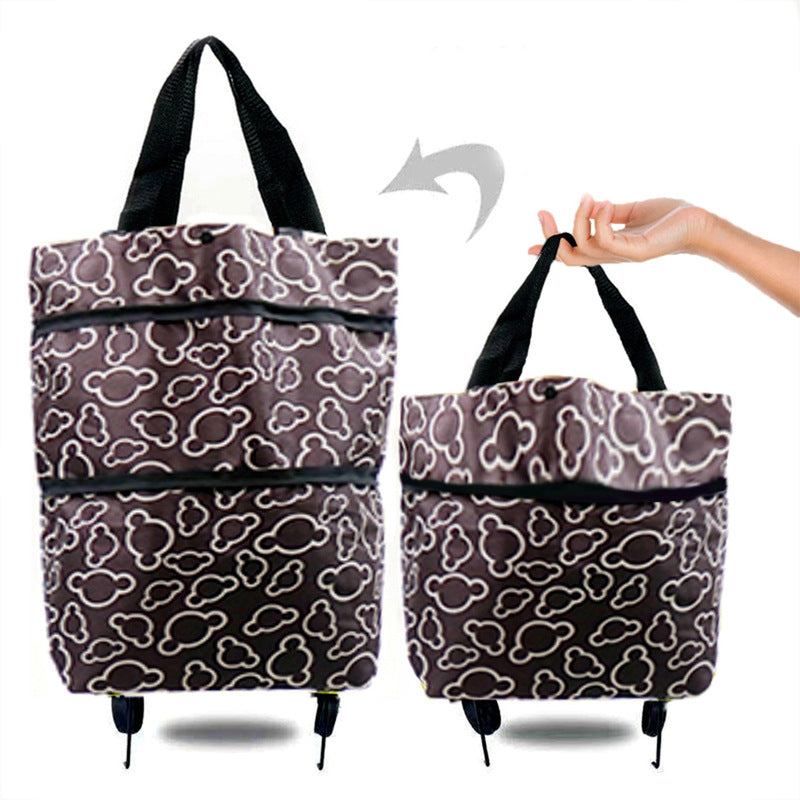Portable Foldable Shopping Cart with Wheels
