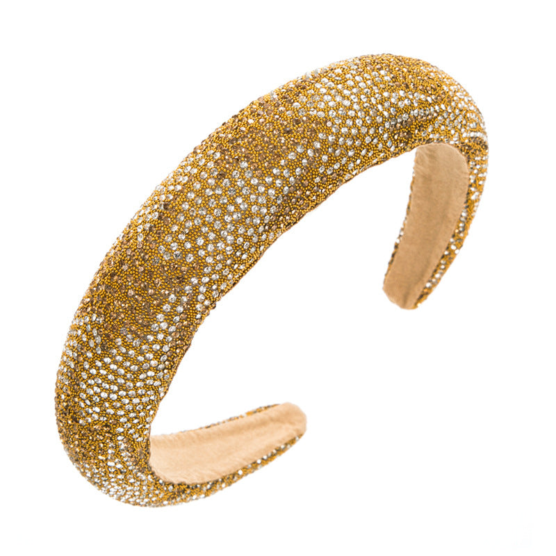 Hair Hoop Ins Style Light Luxury Water Drill Hoop Women's Jewelry