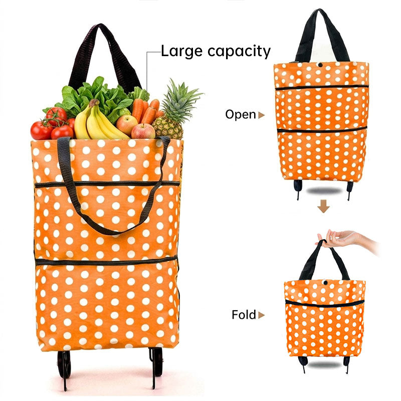 Portable Foldable Shopping Cart with Wheels