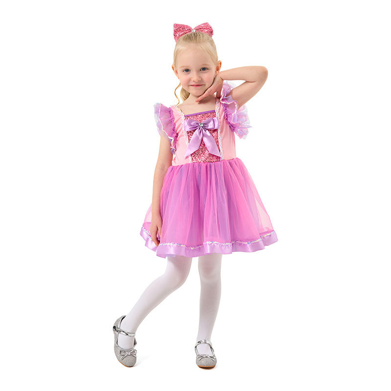 Cotton Ball Dress for Girls Princess Costume for Kindergarten PerformanceChildren's Party Dress