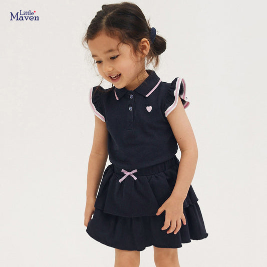 Girls Suits Children's Clothing Summer New Girls Skirt Suits Knitted Children's Suits