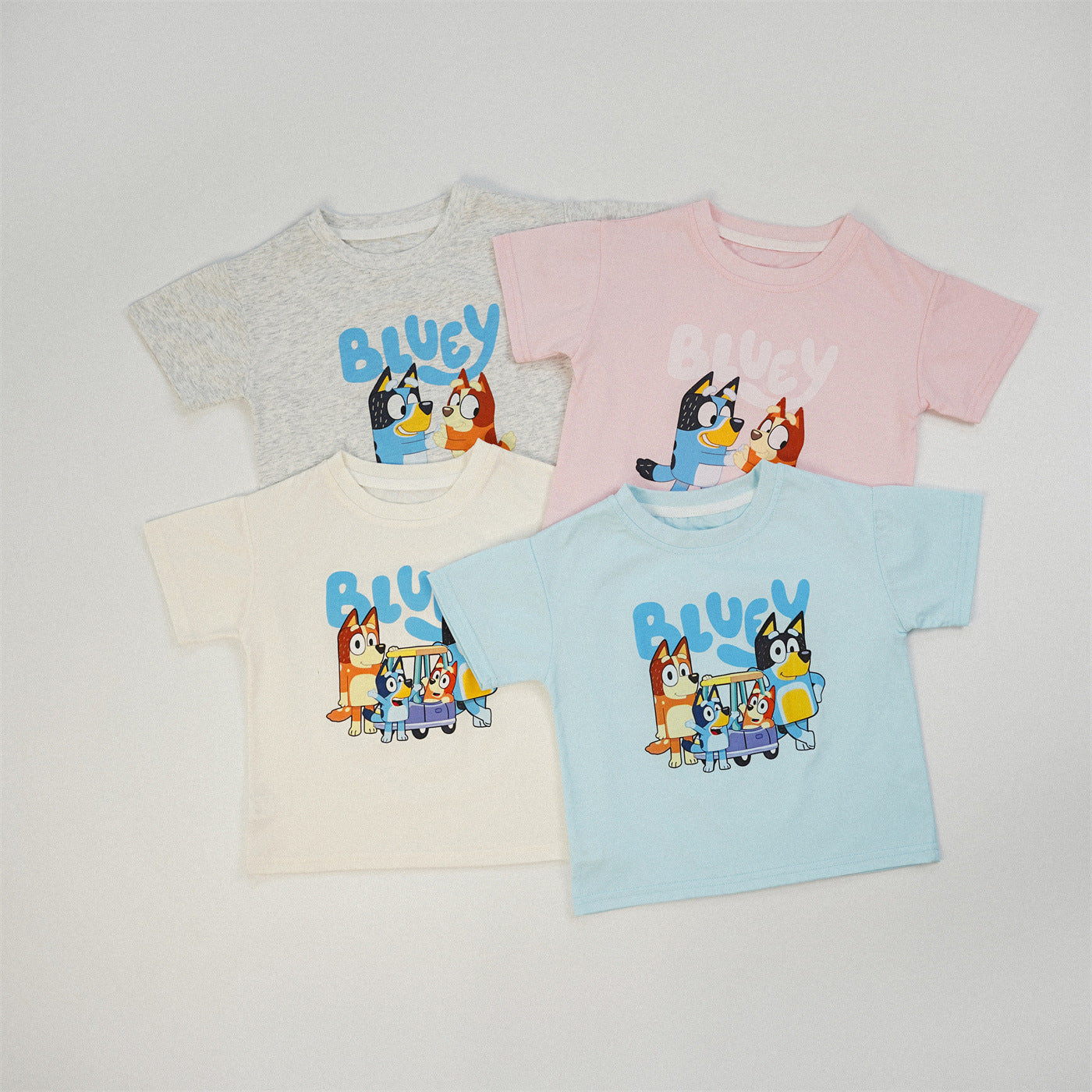 Cartoon printed girls' short sleeves