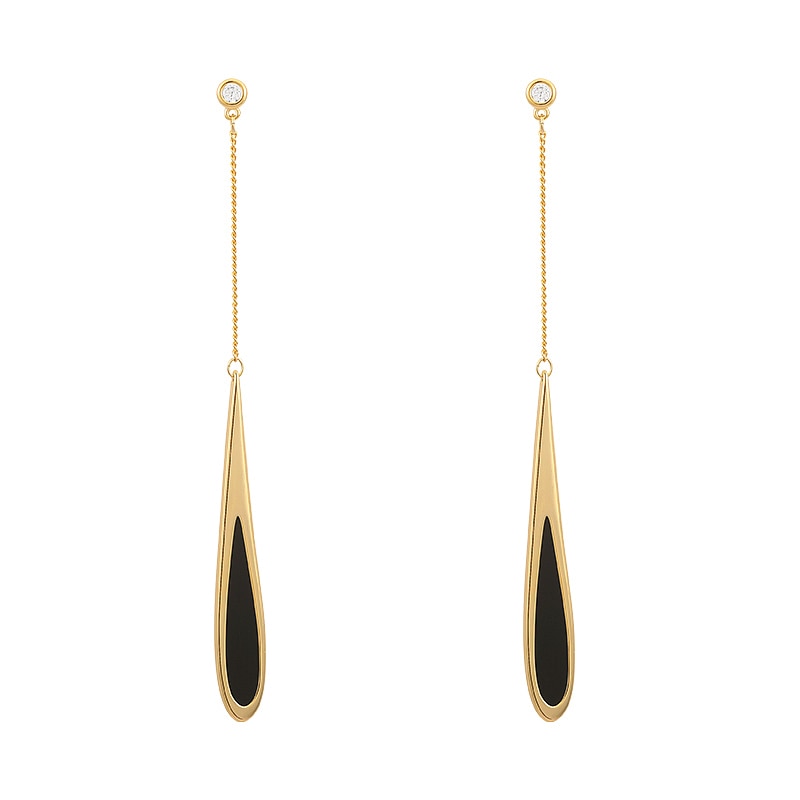 Fashion Black Drop Tassel Long Earrings New Fashion Party Luxury Accessories For Women's Temperament Jewelry
