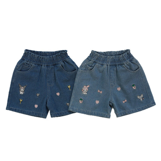 Girls' denim shorts